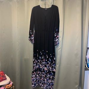 Maxi Black Floral Dress